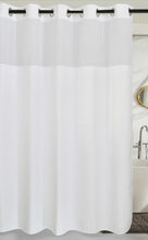 Load image into Gallery viewer, "Zero" Shower Curtain With Mesh Window & Removable Liner. 71" X 77" 100% Polyester